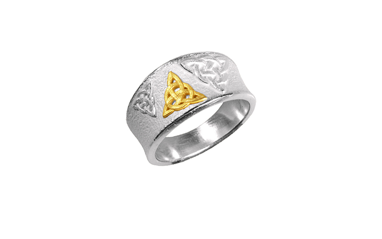 12898-ring, silver 925 with gold 750