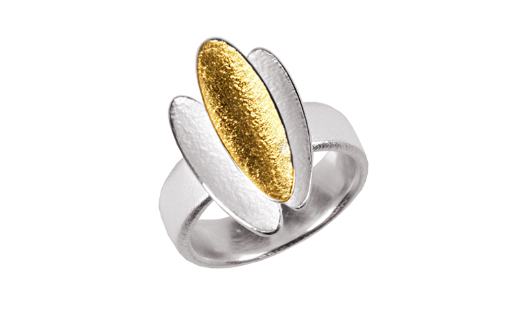 12902-ring, silver 925 and gold 750