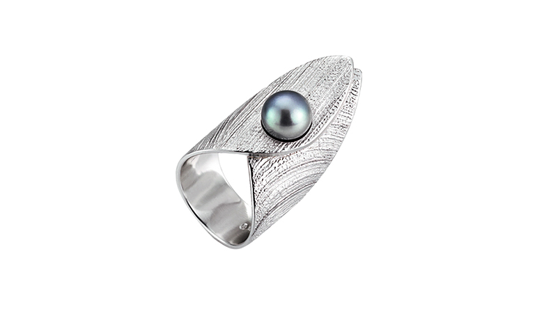 32028-ring with pearl, 925 silver