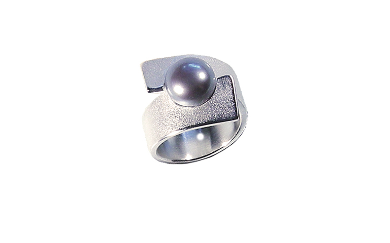 32035-ring, silver 925 with pearl