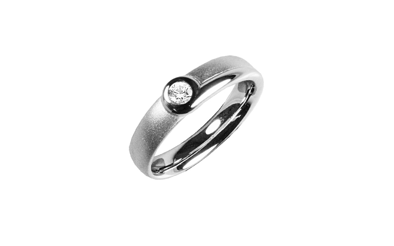 45219-ring, white gold 750 wit brillant