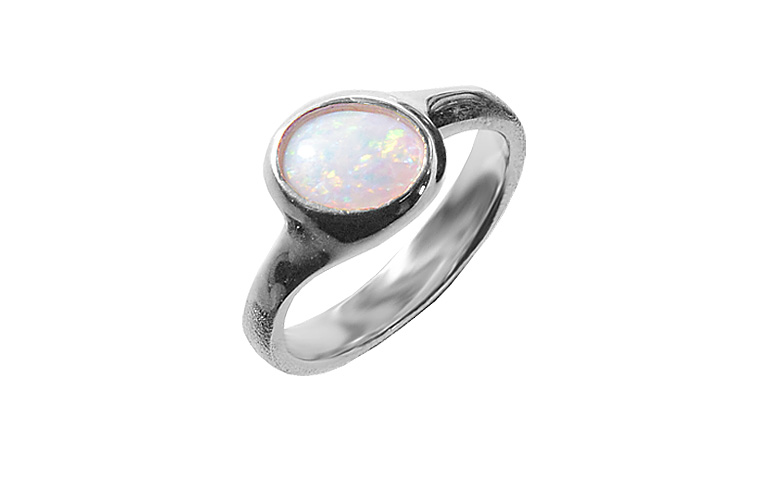 45429-ring, gold 750 with opal