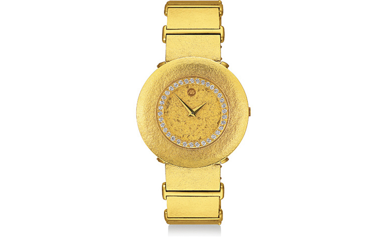 06362-watch, gold 750 with 35 brilliants, vvi tw, 0,52 ct
