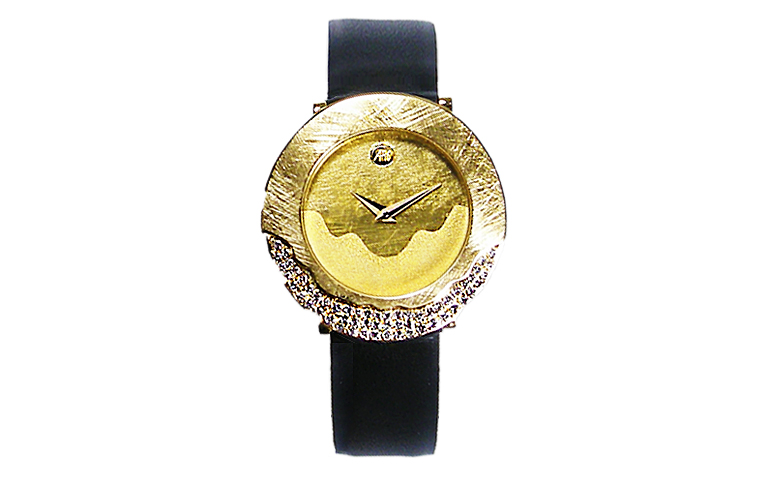 06375-watch, gold 750 with brilliants