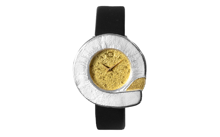 16062-watch, silver 925 with gold 750