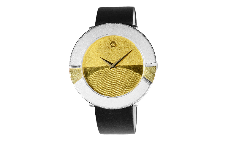 16095-watch, silver 925 with gold 750