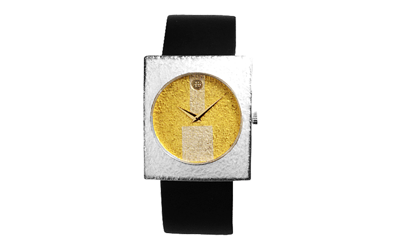 16109-watch, silver 925 with gold 750