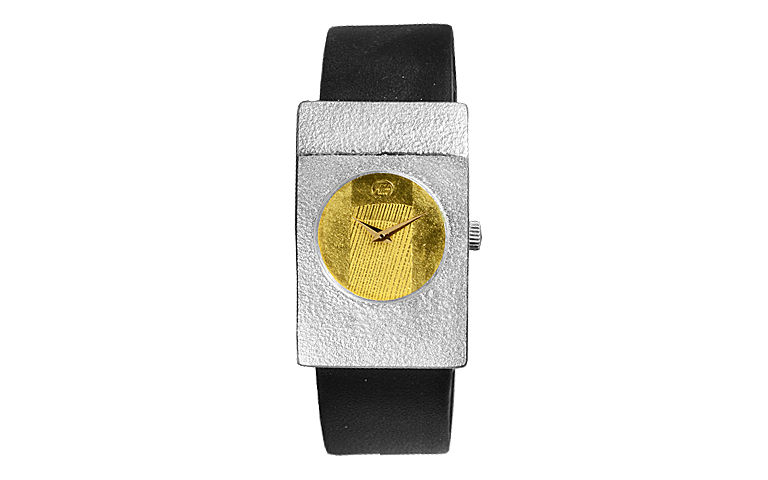 16116-watch, silver 925 with gold 750