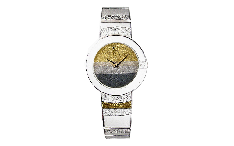 16127-watch, silver 925, gold 750