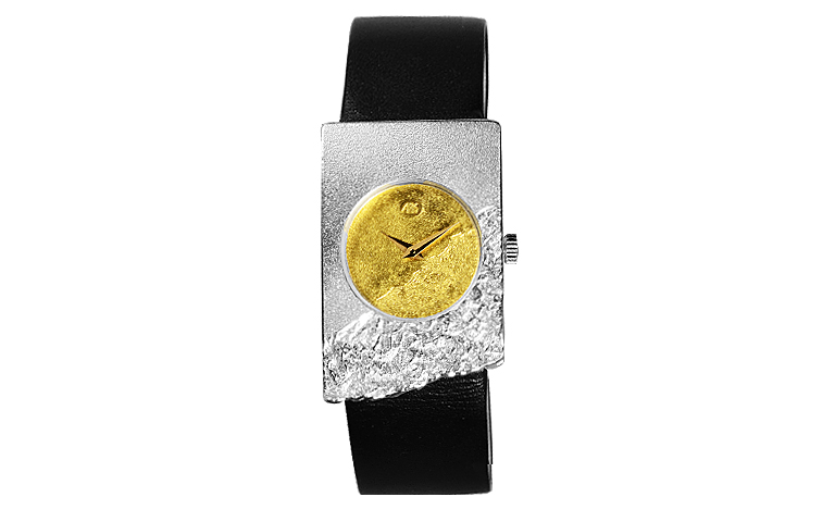 16171-watch, silver 925 with gold 750