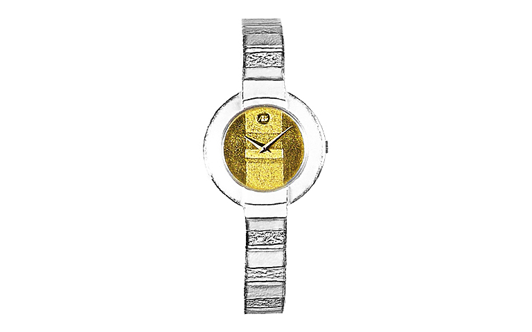 16172-watch, silver 925, gold 750