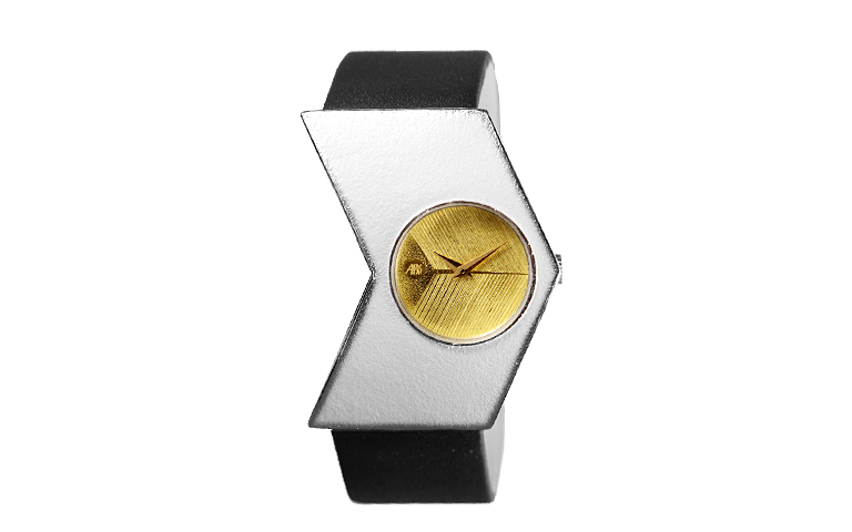 16190-watch, silver 925, gold 750