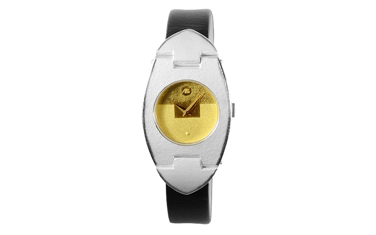 16203-watch, silver 925 with gold 750