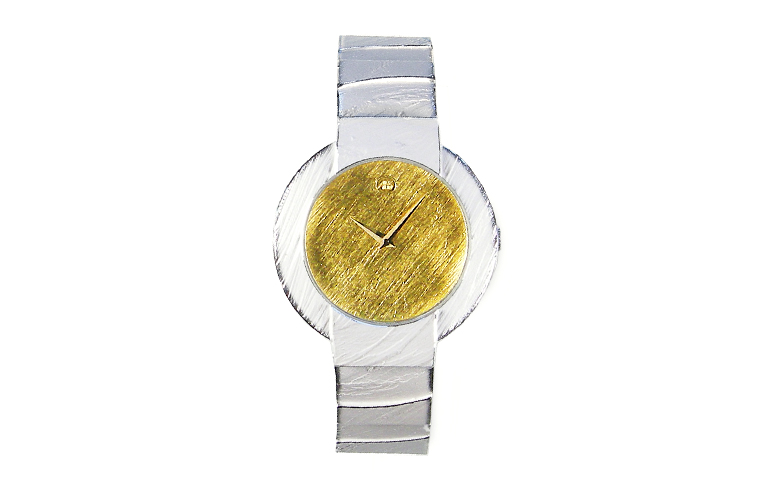 16208-watch, silver 925 with gold 750