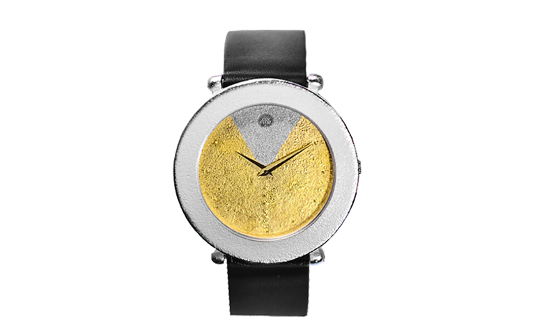16211-watch, silver 925 with gold 750