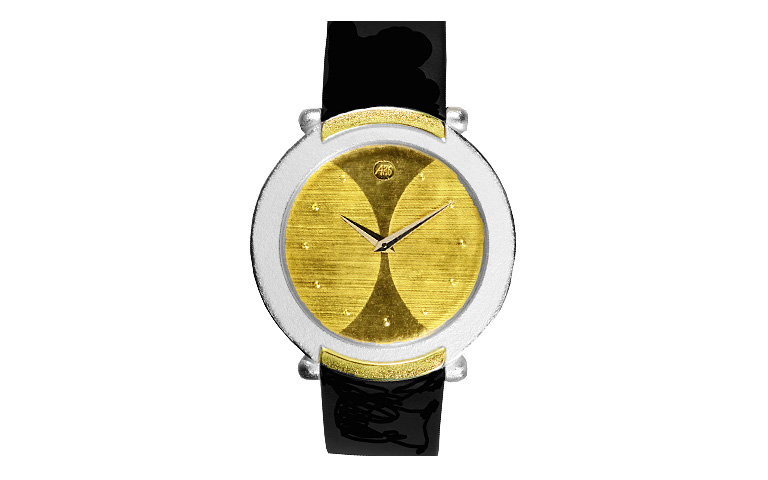 16212-watch, silver 925 with gold 750