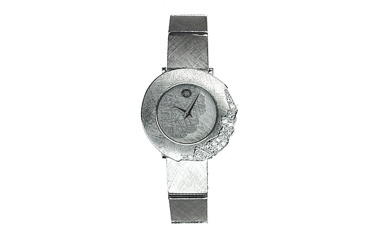 46550-watch, white gold 750